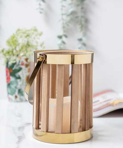 Natural Wooden LED Lantern