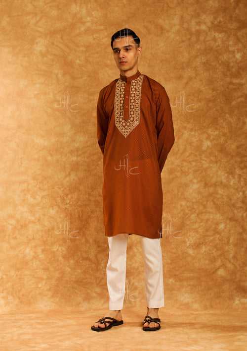 Wasiq Embroidered Rayon Straight Men's Kurta