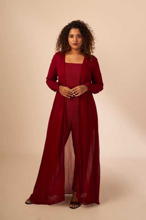 Maroon Jumpsuit