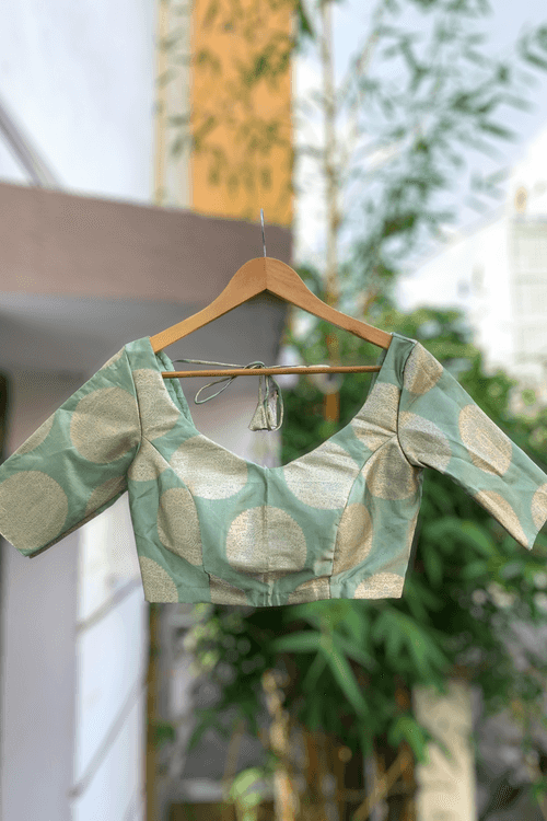 Pastel Green Banaras Blouse