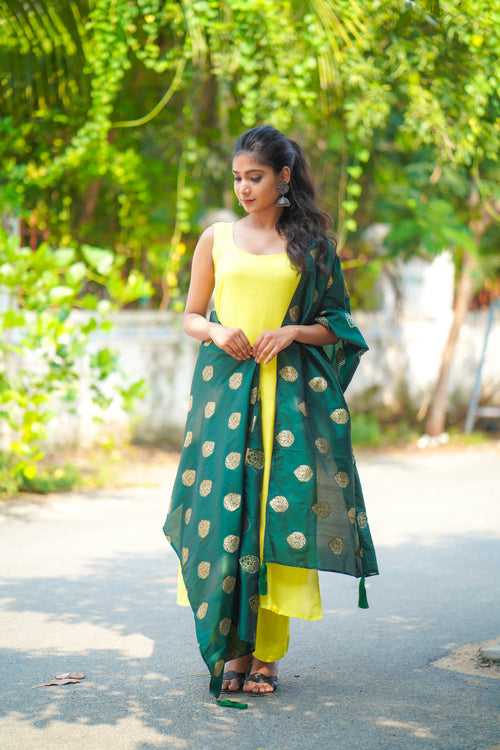 Yellow Straight Salwar