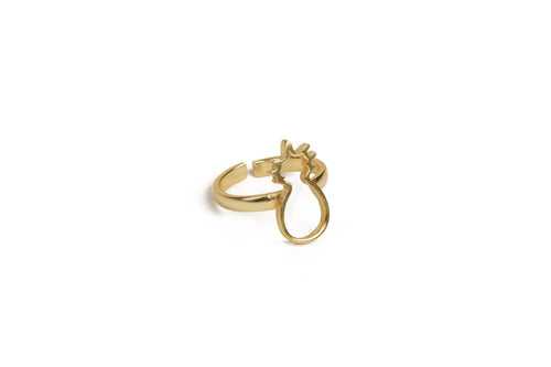 Gold Plated Statement Ring For Wife