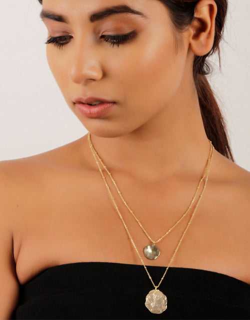 Scintillating Layered Gold Necklace