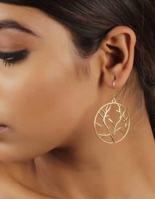 Subtly Natural Hoop Gold Earrings for Girls