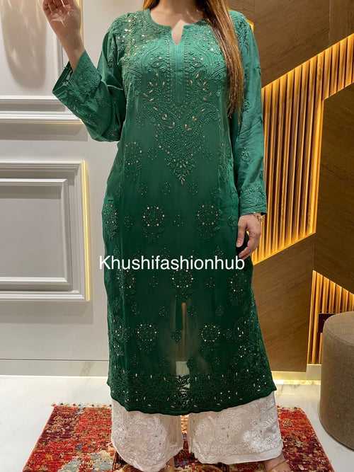 Chikankari Viscose Kurti