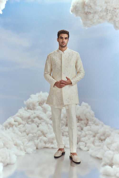 Mehtab Bagh Jaal Short Sherwani Set