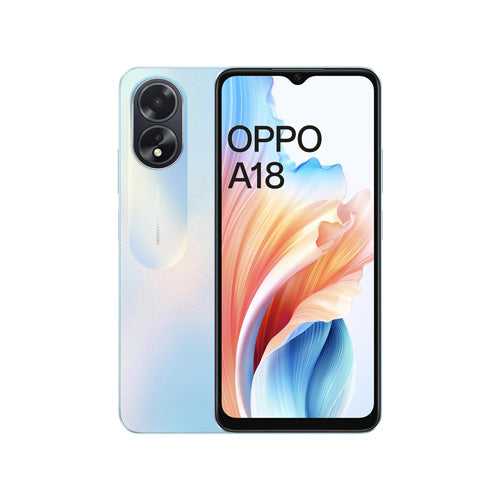 OPPO A18 (Glowing Blue, 4GB RAM, 64GB Storage) | 6.56" HD 90Hz Waterdrop Display | 5000 mAh Battery