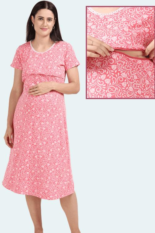 Pink Paisley A-Line Nightgown