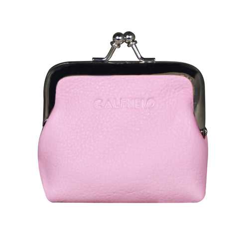 Calfnero Genuine Leather Key Case Cum Coin Wallet (300-Pink)