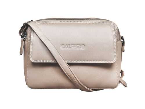 Calfnero Genuine Leather Women's Sling Bag (80056-Creame)