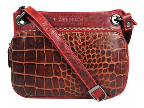 Calfnero Genuine Leather Women's Sling Bag (WS-04-Red)