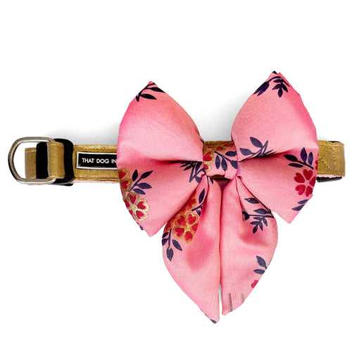 Gulmohar Dog Festive Bow Tie- Pink