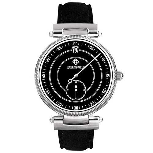 Jumping Hour Watch - Black 40mm