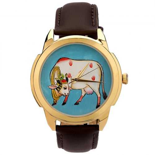 Holy Cow - Pichwai Gold Automatic Watch