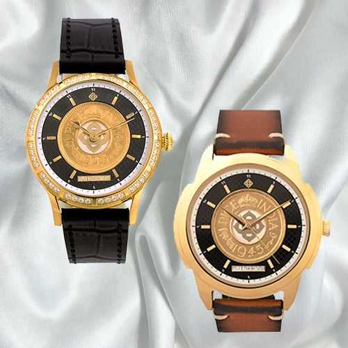 Couple Coin Timepieces - Golden