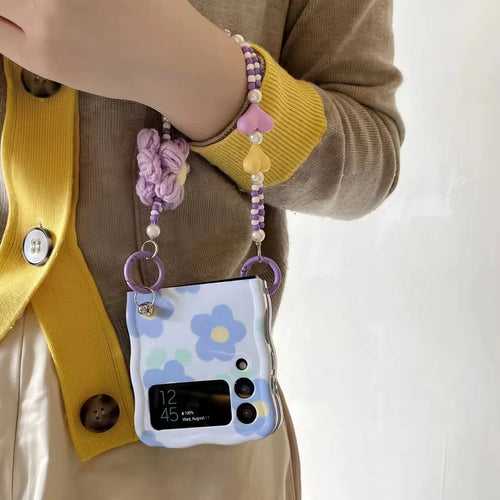 Aqua Bloom Drip Case with Bracelet - Samsung