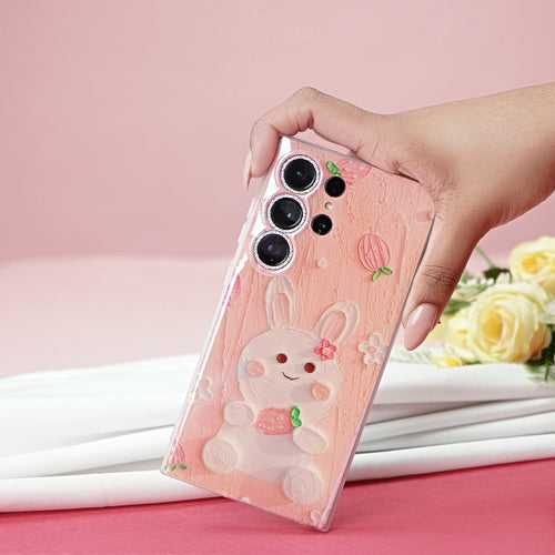 Radiant Berry Bliss Rabbit Oil Painting Case - Samsung