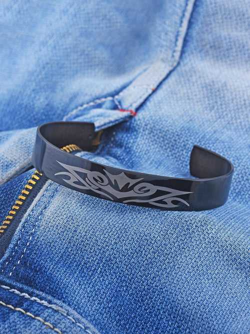 Stainless Steel Black Band Bracelet