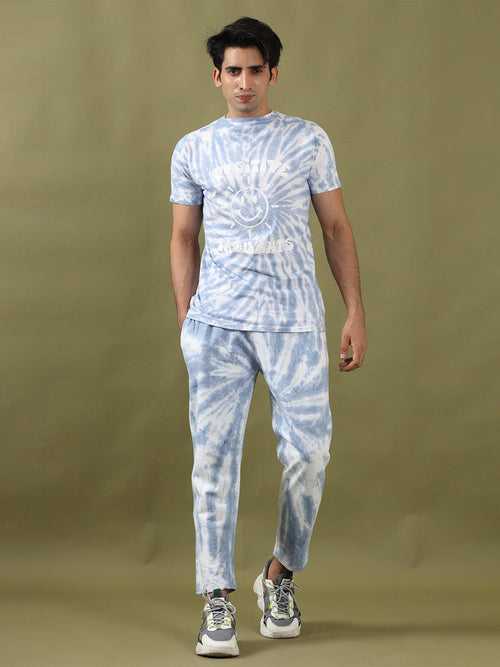 Positive Thought Sky Blue Tie & dye Co-Ord Set