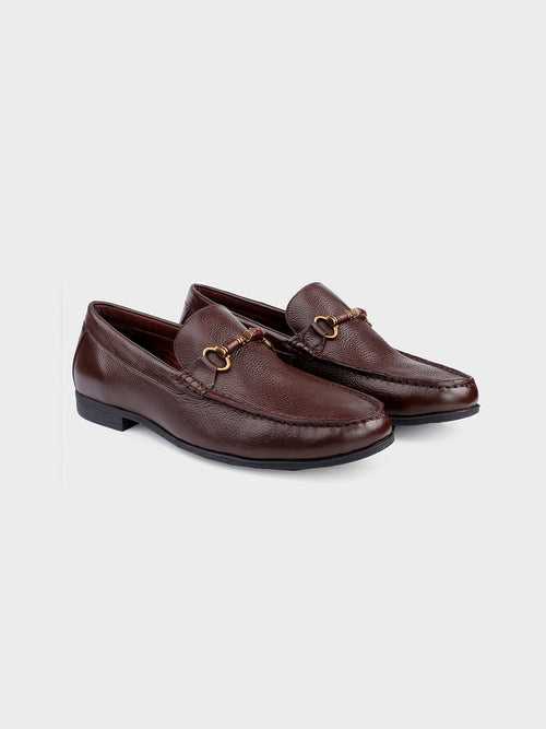 Brown Leather Slip-on Men's Loafer