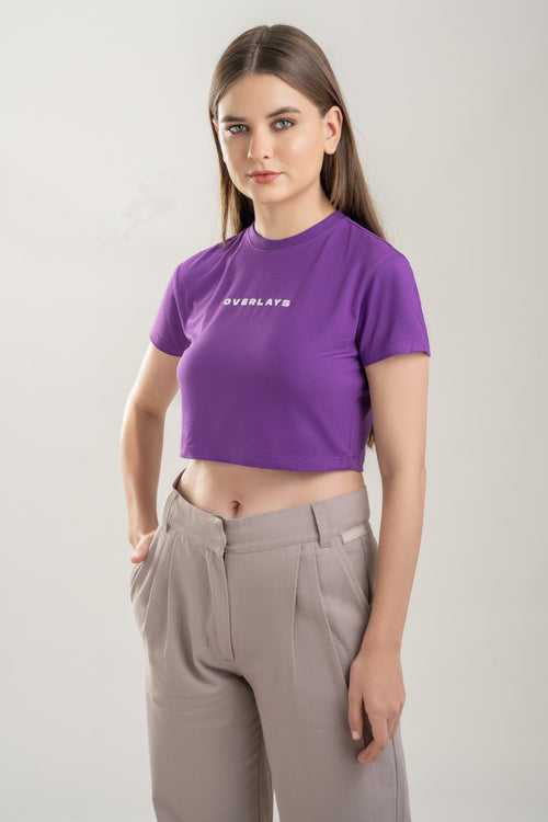 Purple Fitted Crop Top