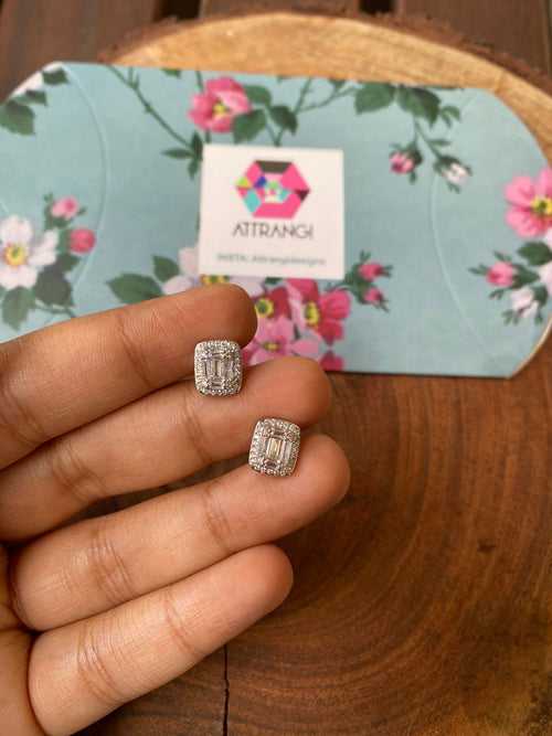 Zelda Baguette Diamond Solitaire Earrings
