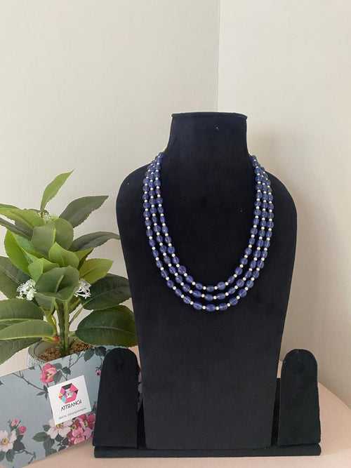 Havya Pearl & Blue Beads Mala