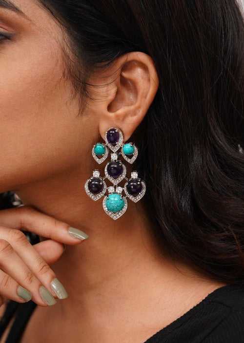 Lexi Indo Western Diamond Earrings | Gemz Collection