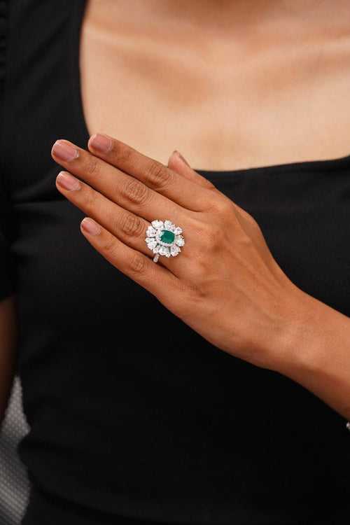 Queenie Cocktail Diamond Ring | Coloured Stone