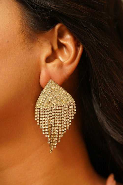 Ria Mid Sized Rhinestone Dangler Earrings