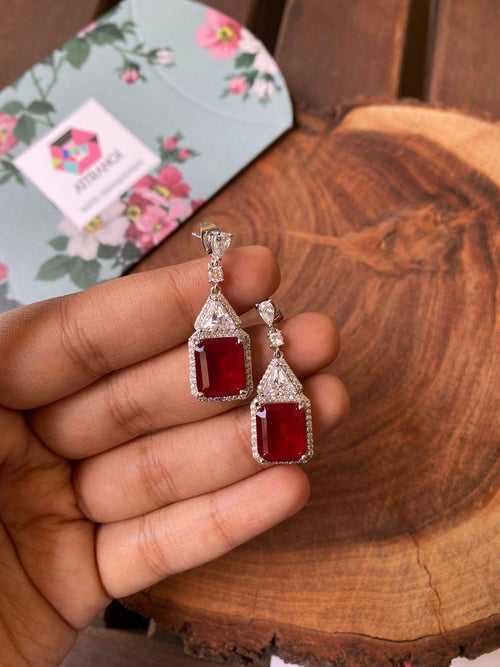 Ruby Mania Diamond Dangler Earrings | Daily Wear