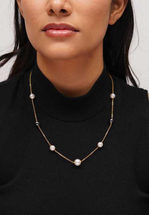 Zia Pearl Gold Chain Necklace
