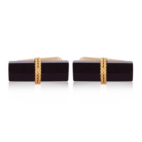 Black Onyx Bar Cufflink