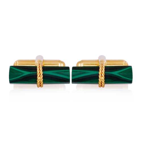 Malachite Bar Cufflink