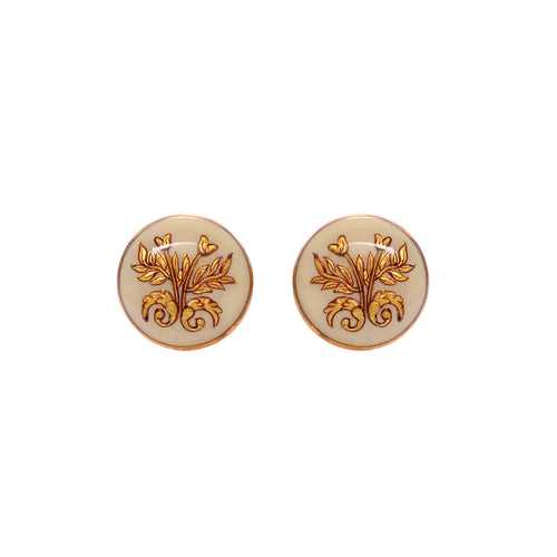 Ivory Buta Brass Cufflink