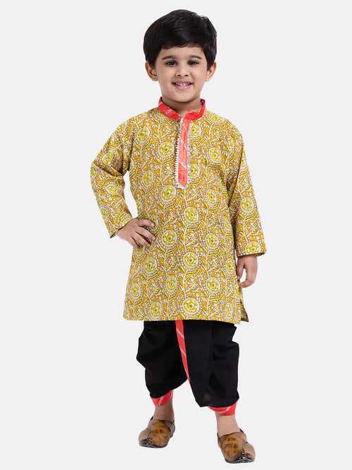 BownBee Full Sleeves Floral Pattern Kurta With Dhoti -Super Sale