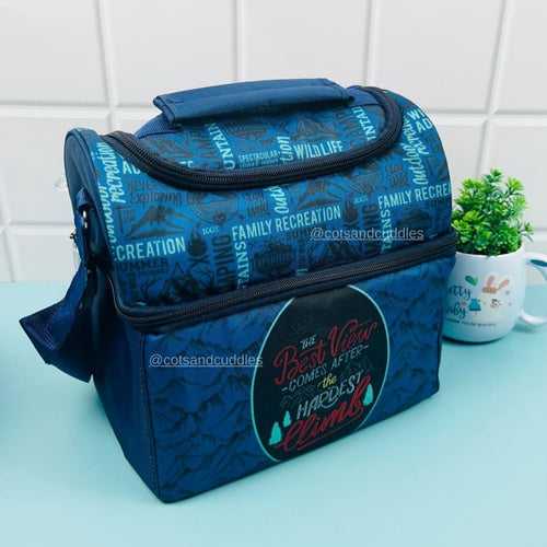 Versatile and Stylish: Fully Padded Double Decker Multipurpose Lunch Bag with Adjustable Strap (The Best View)