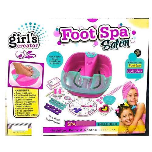 Foot Spa Set for Girls: Nail Kit for Kids - DIY Manicure and Pedicure Set with Foot Care Kit