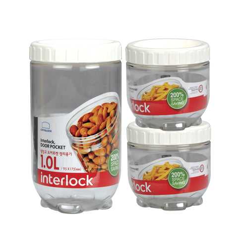 ROUND 500ML X 500ML X 1LTR - INTERLOCK SET