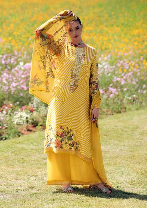 Sunshine yellow printed kurta set