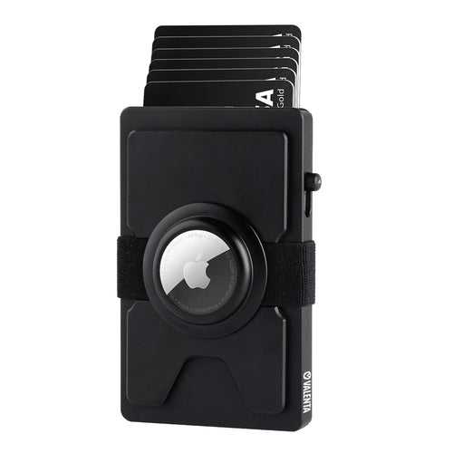 Valenta Cardprotector Aluminium with Airtag holder Black