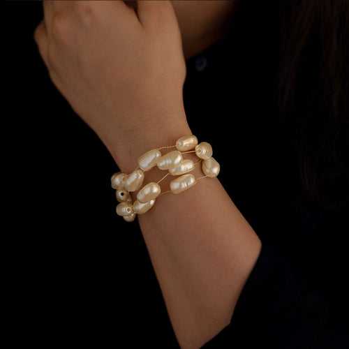 Gorgeous Multistring Pearl Bracelet