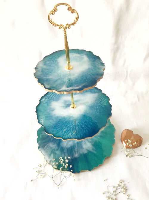 Handmade 3-Tier Resin Cake Stand