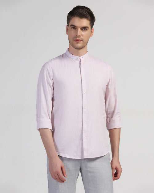 Casual Pink Textured Shirt - Lee