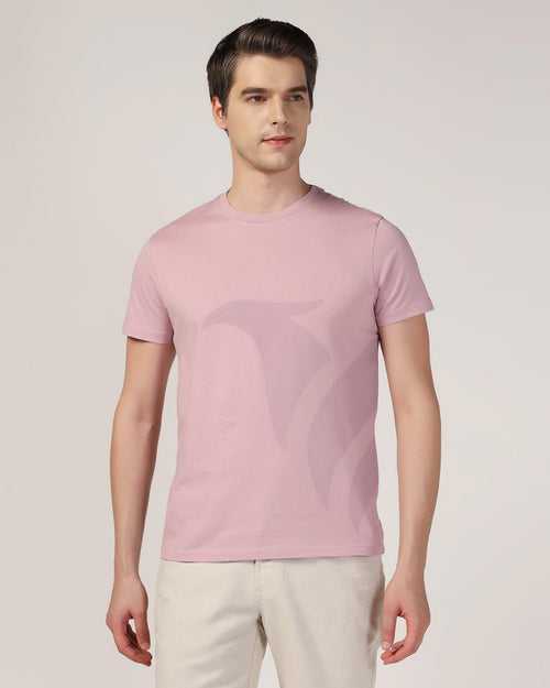 Crew Neck Lilac Printed T-Shirt - Terrain