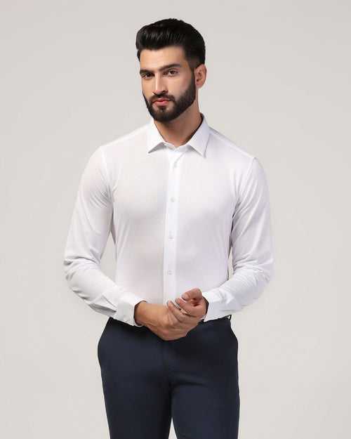 TechPro Formal White Stripe Shirt - Keish