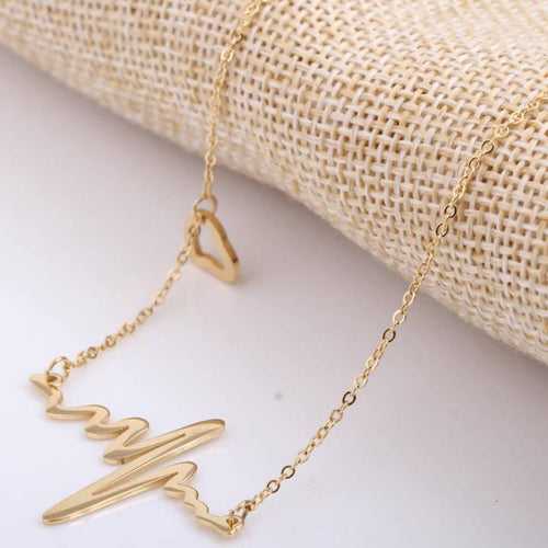 Heartbeat Pendant Chain Necklace