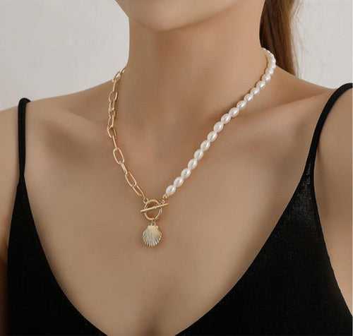 Hermosá Shell Dual Combo Chain Necklace