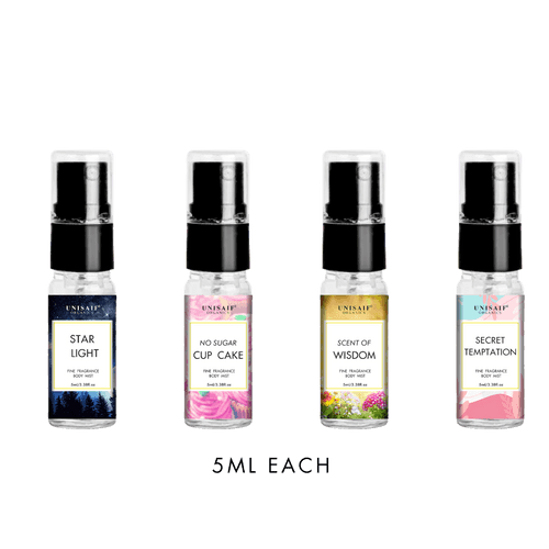 Women Body Mist Trial Pack 4 X 5ml Each