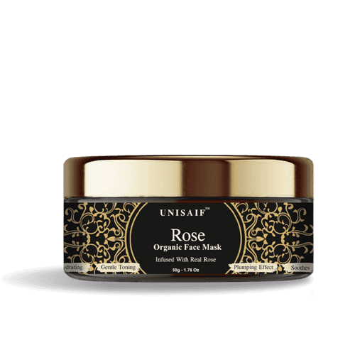 Rose Organic Face Mask (50g) Infused With Multani Mitti & Real Rose |Hydration |Gentle Toning |Plumping Effect